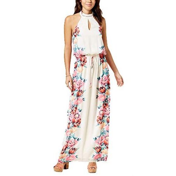 City Studios Juniors Floral Print Maxi Dress - Picture 2 of 4